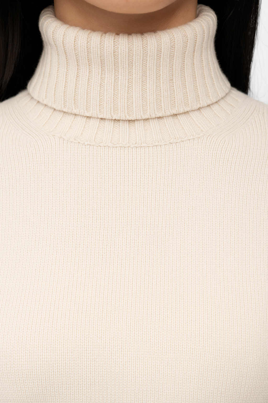 Dolcevita Donna Puro Cashmere Naturale Bianco Panna