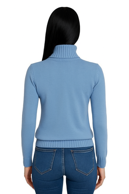 Dolcevita Donna Puro Cashmere Naturale Azzurro Nuvola