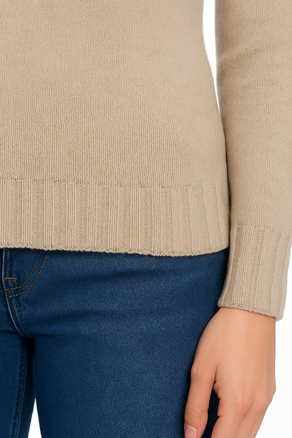 Dolcevita Donna Puro Cashmere Naturale Beige Sabbia