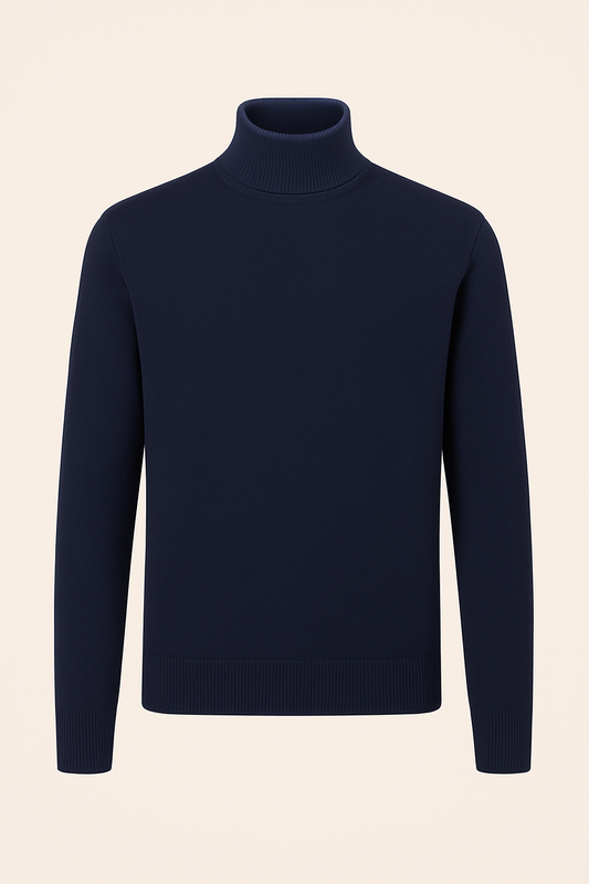 Dolcevita Uomo Puro Cashmere Naturale Blu Navy