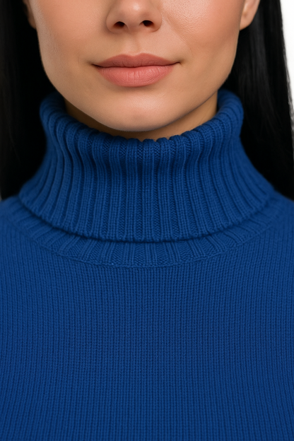 Dolcevita Donna Puro Cashmere Naturale Blu Marine