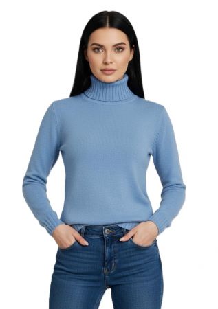 Dolcevita Donna Puro Cashmere Naturale Azzurro Nuvola