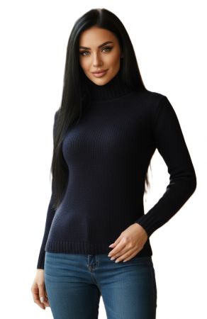 Dolcevita Donna Puro Cashmere Naturale Blu Navy