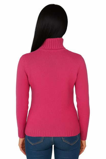 Dolcevita Donna Puro Cashmere Naturale Fuxia Ciclamino