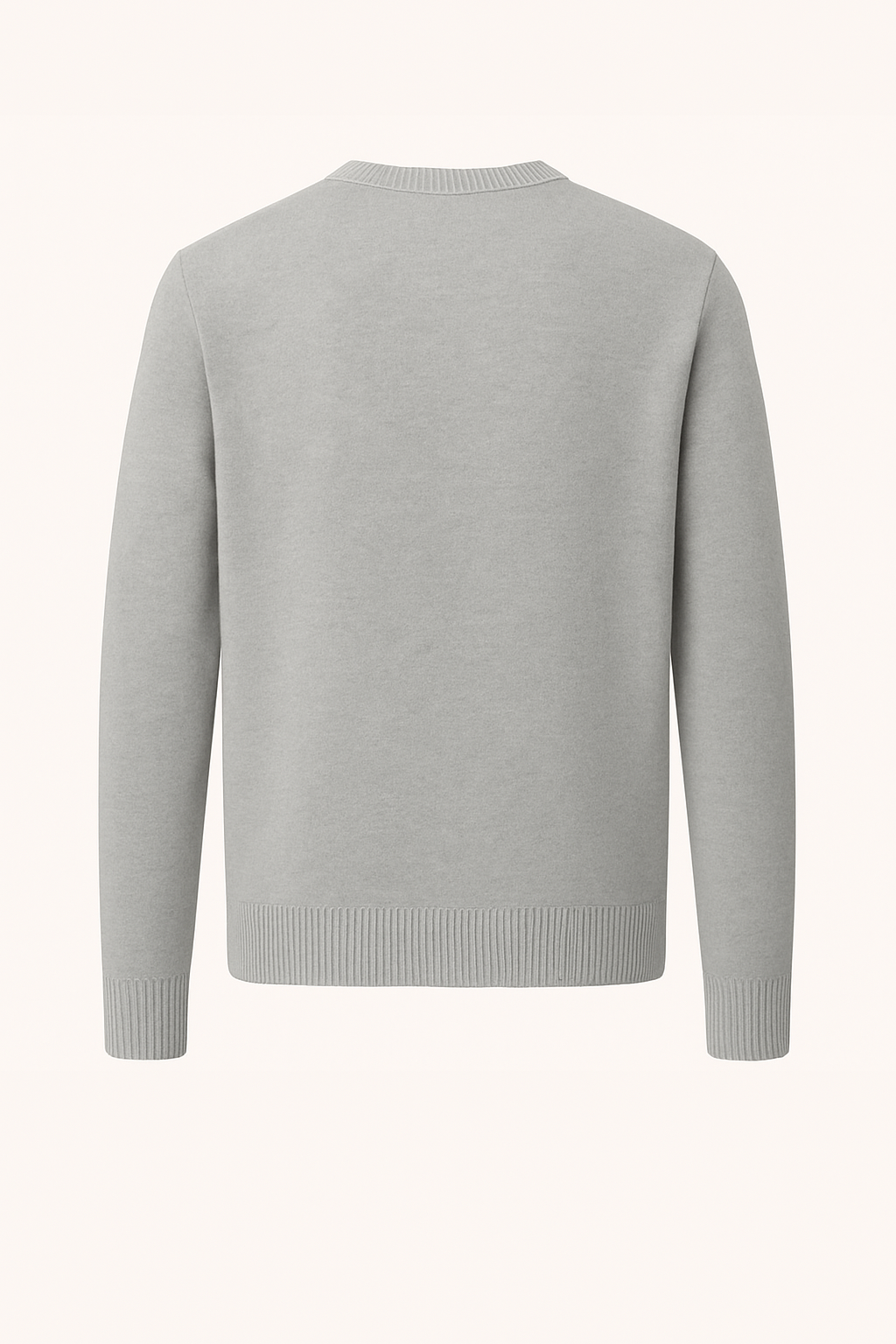 Girocollo Uomo Puro Cashmere Naturale Grigio Chiaro